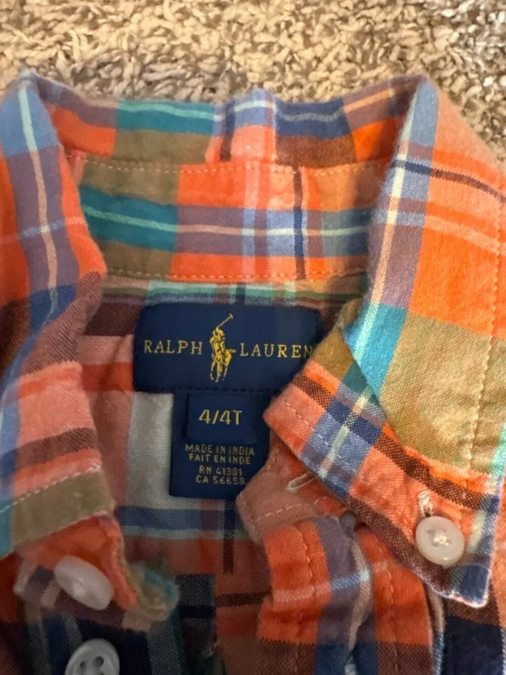 Ralph Lauren colorful plaid button down shirt